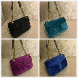 New 2023 Shoulder Bags Designer-Marmont velvet bags handbags women shoulder bag designer handbags purses chain fashion crossbody bag