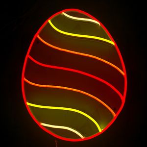 O presente da decoração de Páscoa sinal de ovo iluminação casa bar bar plenos caseiros handmade neon luz 12 v super brilhante