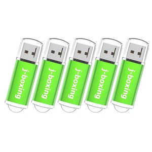Yeşil 5PCS / LOT Dikdörtgen USB 2.0 Flash Sürücü Flaş Pen Drive Yüksek Hızlı Memory Stick Depolama 1G 2G 4G 8G 16G 32G 64G PC Laptop Parmak Pen için