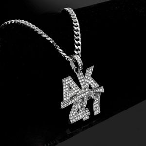 Mode- Logo Gun Anhänger Halskette für Herren Neue Mode Hip Hop Schmuck Gold Kubanische Gliederkette Halskette