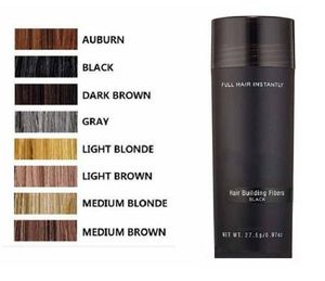 Venta al por mayor de Fibra de cabello Keratin Polvo Polvo de adelgazamiento Corrector de cabello 10 Colores DHL Envío