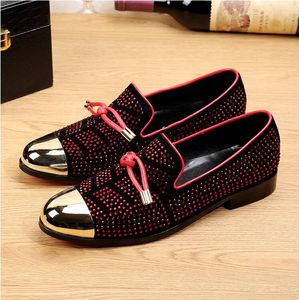 Black Loafer Male Feet Young Men Loafers Auger Low Help Pointed Leather Shoes Slip-on Formal Dress Wedding Flats H130
