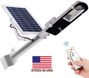 Stock In US + 60W 120W 180W Super Quality LED Solar Street Light with Remote Control Dimming /Timing Waterproof IP65 for Road Yard Garde