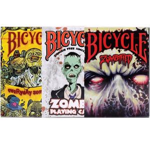 Bisiklet Güverte Kartları toptan satış-Bisiklet zombi iskambil kartları Cadılar Bayramı hayalet tema güverte poker boyutu USPCC sihirli kart oyunları sihirli hileler sihirbazlar için sahne