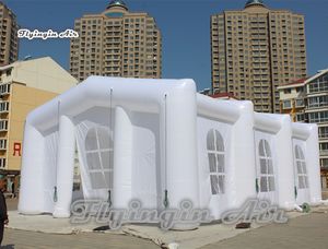 カスタマイズされた膨脹可能な構造の空気吹きホワイトフレームホワイトポップアップ屋外パーティーとイベントのためのマーキーテント
