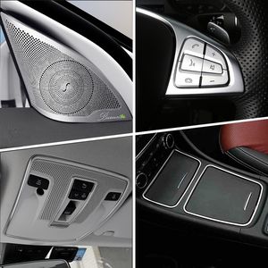 Mercedes Benz A Class W176 GLA X156 Araç Vites Klima Kapı Kolçak Okuma Işık Kapak Trim Sticker Araba Styling için Aksesuarlar