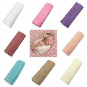 Baby Mohair Swiadle Noworodka Sesecloth Okładki Niemowlę Pozowanie Koce Kid Kid Parisarc Pościel Sleepsacks Scarves Fotografia Rekwizyty C5809