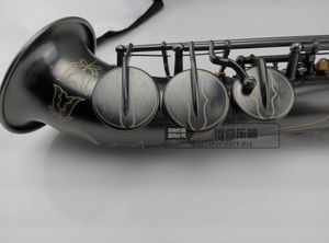 Pérolas Saxofone venda por atacado-B plana Soprano saxofone pérola curvo nível profissional preto transporte de alta qualidade Yanagisawa S Soprano sax