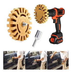 4 tum 100mm Power Drill Adapter Decal Ta bort elverktyg Anti Scratch Praktisk Pinstripe Quick Eraser Wheel Gummi Effektiv Smooth Auto