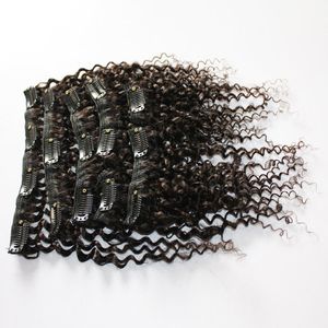 العلامة التجارية Elibess Juancheng Hair Afro Kinky Curly Clip in Extensions Brazilian 100 Remy Hair 120g Set