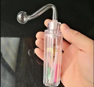 Mini Hand Hook Hook Glas Bongs Tillbehör, Glas Rökpipor Färgglada Mini Multi-Colors Handrör Bästa Skedglasrör