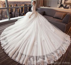Высокое качество, новый V-образный вырез с длинными рукавами, соборное свадебное платье, кружевная наклейка с пчелами, осенние и зимние пляжные свадебные платья