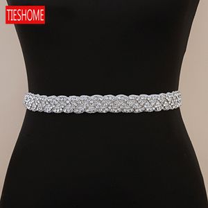 tieshome Women's Rhinestones Handmade Belt Wedding Belt Accessories Marriage Bridal Wedding Bridal Sashs