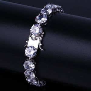 Iced out diamond tennis bracelet silver luxury designer jewelry mens bracelets bling rapper chain bangle love charm hiphop men accessories