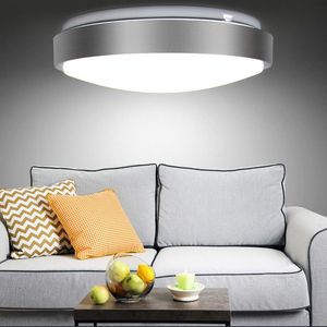 Radar Activated Ceiling Light LED Flush Mount Lighting Fixture 18W 12 Inch 6000K ceiling lamp for garage hallway basement porch