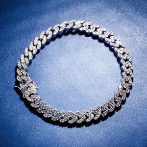 Projektant biżuterii mrożone łańcuchy mężczyźni kobiety kostki hip hop bling diamentowe kostki