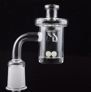 Fabrikspris 5mm Klar botten 10mm 18mm 14mm Man Kvinna Kvarts Banger Nail Glass Ufo Carb Cap Terp Pearl För Dab Bong