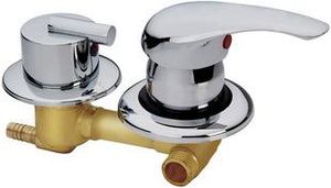 Duschrum Kran, 2/3/4/5 Way Vattenutlopp Duschrum Blandning Ventil Koppar Varm och Kall Faucet Cabin Head