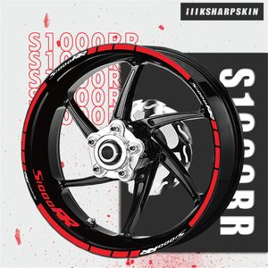 Adesivi personalizzabili per la protezione dell'anello interno della moto, decorazione della ruota, loghi e decalcomanie, pellicola di avvertenza notturna per Honda S1000RR S100197Q