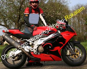 Fairing Kit for Aprilia RSV1000 أجزاء 03 04 05 06 06 RSV 1000 2003 2004 2005 2006 هيكل السيارة دراجة نارية أحمر أسود