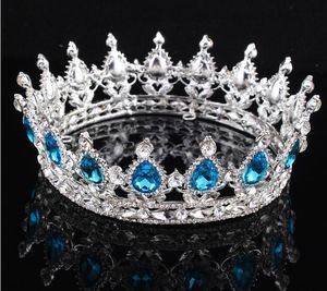 Heißer Verkauf 2020 Funkelnde große Hochzeit Diamante Festzug Tiaras Haarband Kristall Brautkronen für Bräute Abschlussball Festzug Haarschmuck Kopfschmuck