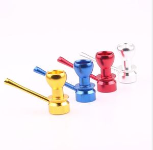 Manufacturer Direct Selling 57mm Metal Creative Big Hourglass Pipe Export Environmental Protection Aluminum Removable Smoke Nozzle