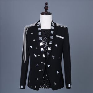 같은 패턴 렌즈 슈트 코트 남자의 한국 버전의 바디 슈트 드레스 Mens Blazer 재킷 남자 코트 Squin2545