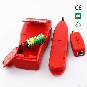 Freeshipping Tester per cavi di monitoraggio della rete unico LCD NF-308 Localizzatore di guasti ai cavi LAN Rete Coacial BNC USB RJ45 RJ11 colore rosso