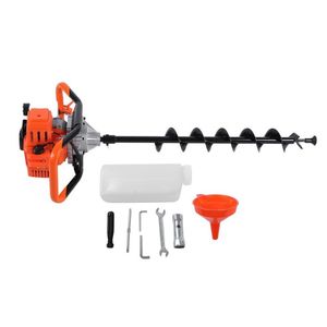 Bensin Earth 520 Auger Posthål Diggers Borer Fence Professional Ground Drill Planting Machine 3 Bits Agricultural Tool