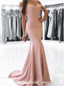 Elegant 2019 prom klänningar sjöjungfrun från axelpartiet maxys lång prom klänning kväll klänningar robe de soiree brudtärna klänning