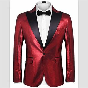 Röd Mens kostym Klassisk passform Dräkt Separate Coat Tuxedos Suits Tuxedos För Bröllop Bröllop Prom Party Middag Tuxedos 1 Knapp (Jacka)