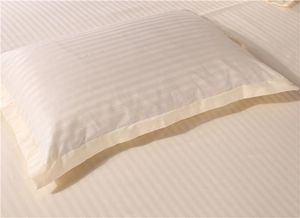 2pcs Premium Satin Stripe Encryption Fabric Pillow Case 100% Cotton 50*70cm 65*65cm Bed Pillow Cover Bedroom Home Decoration