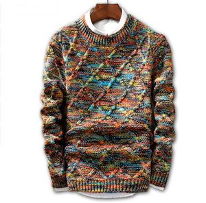 Fashion-eater Men 2018 Brand fashion Pullover Sweater Male O-Neck stripe Slim Fit Knitting Mens Sweaters Man Pullover Men