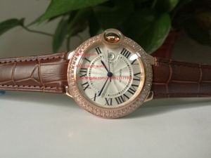 Fornecedor de fábrica 36 milímetros Top qualidade Automatic White Dial mulheres relógios de pulso relógios do relógio do W69011Z4 18k Rose Homens de Ouro