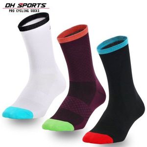 Fashion designer cycling socks mens outdoor running compression exercise mid tube thin ventilation bike riding socks lovers sockings