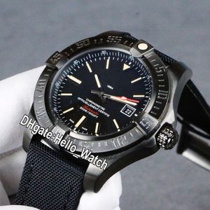 New Blackbird V1731010 BD12 105W M20BA 1 Japan Miyota Automatic Mens Watch Black Dial PVD Black Steel Case Nylon Leather HWBE Hell272Q