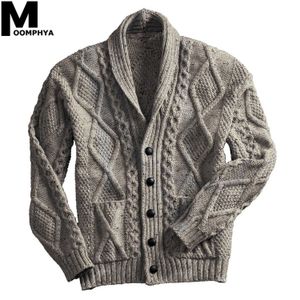 2020 jaqueta de malha jacquard manga comprida streetwear suéter masculino casual gola alta cardigã de inverno