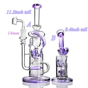 11,2 Polegadas Grande Bongo De Vidro Dois Tipos De Vidro Inebriante Tubos De Água Copo De Vidro Grosso Bubbler Bongos De Água Com 14mm Banger Em Estoque