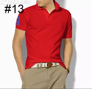 summer Classic embroidery Horse Polo Shirts mens polo Men Short Sleeve t-shirts Casual Shirts Man's Solid Pony Shirt Tees polos Red