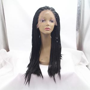 Twist Braiding Hair Senegalese Black Wig Syntetiska Twist Paryk 16 