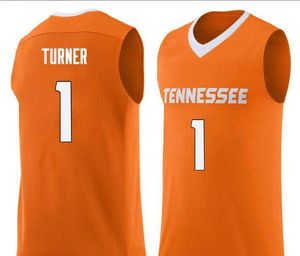 Anpassade män ungdomskvinnor vintage Tennessee Vols Lamonte Turner #1 College Basketball Jersey Size S-4XL eller Custom något namn eller nummer Jersey