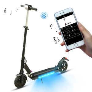 Smart 8,5 tum elektrisk scooter 7.8Ah Skateboard Folding Electric Scooter Vuxen 30km / H svart med app