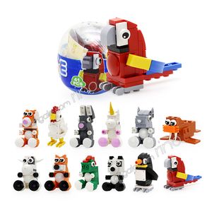 Building Blocks Zwierząt Niespodzianka Twist Jajka Zabawki 12 Styl Dinozaur Jednorożec Panda Penguin MaW Cegły Zabawki Dla Dzieci Prezenty