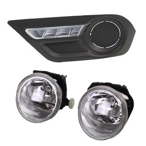 1 Set DRL Gündüz Işıklar sis lambası kapağı far 12V Daylight ISUZU MU-X MU X 2015 2016 için araba stil