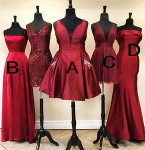 Burgundy Homecoming Dresses Short Prom Gown Graduation Party Attire Pockets Beades Backless Spaghetti Straps Cheap Special Occasion Dresses