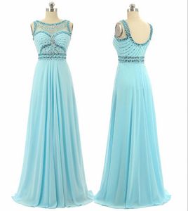 Wholesale pictures evening dresses for sale - Group buy Custom Made A Line Light Sky Blue Chiffon Evening Dresses Design Diamond Collar Bridesmaid Dresses Material Physical Pictures
