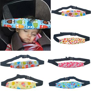 Cuscino di supporto per la testa del passeggino regolabile Cuscino di fissaggio Cintura per carrozzina Bambini Seggiolino auto per bambini Posizionatore di sicurezza per il sonno 100% cotone