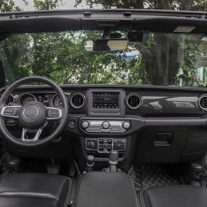 Pannello di controllo del cruscotto dell'auto Copertura del pannello del cambio Adesivi per interni automobilistici per Jeep Wrangler JL Sahara2016