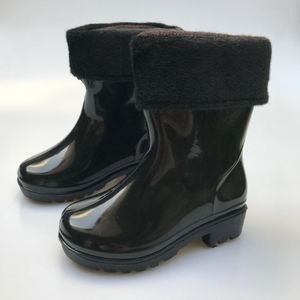 Hot Sale-m Baby Rain Shoes Child Four Seasons Currency Boots Plus Velvet 0