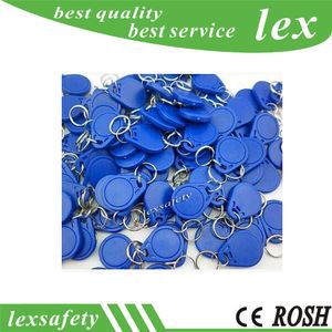 100pcs Lot 125Khz TK4100 / EM4100 RFID card tag Proximity ID Token Residential Access Control Tags Key Fob Blue